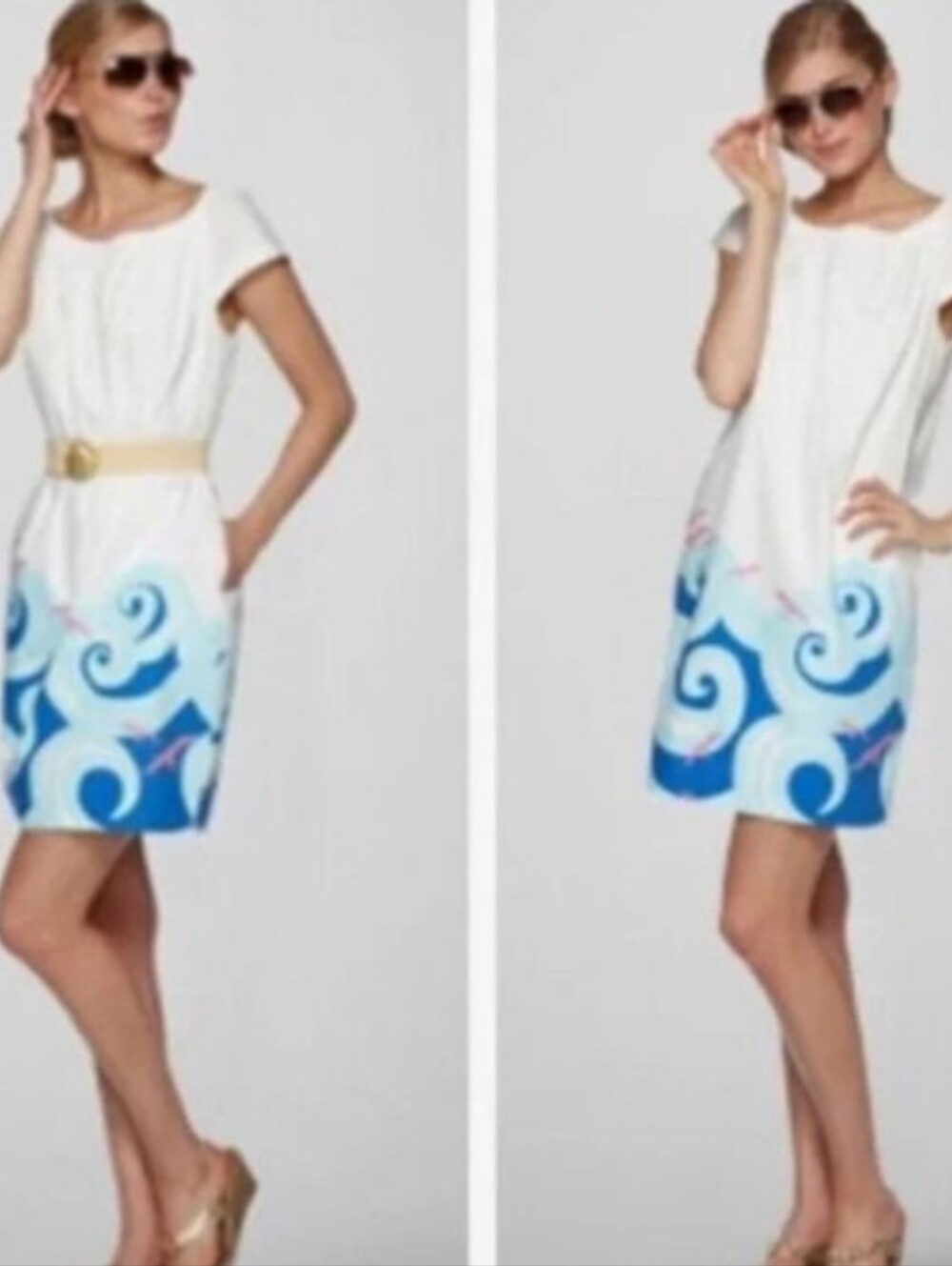 NEW Lilly Pulitzer "Sullivan" Dress ocean-themed print "Ride the Wave", Size S